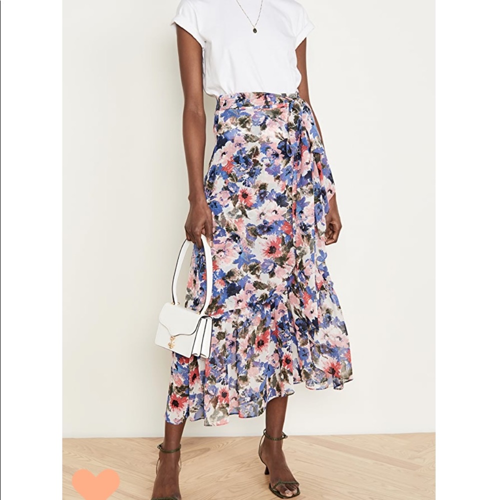 MISA Themis floral print skirt